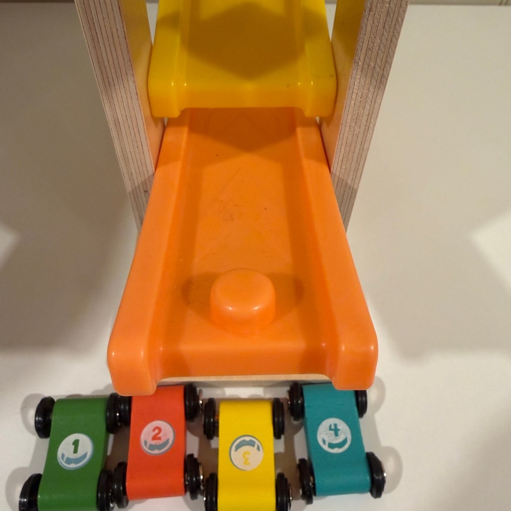 Top Bright Wooden Ramp Racing Car Toy Montessori Toddler Preschool Toy - Picture 6 of 8